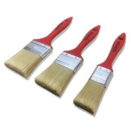 YEMPOR Varnish brush, painter's brush, flat brush, lacquer brush, bristle brush, bristle thickness 14, red