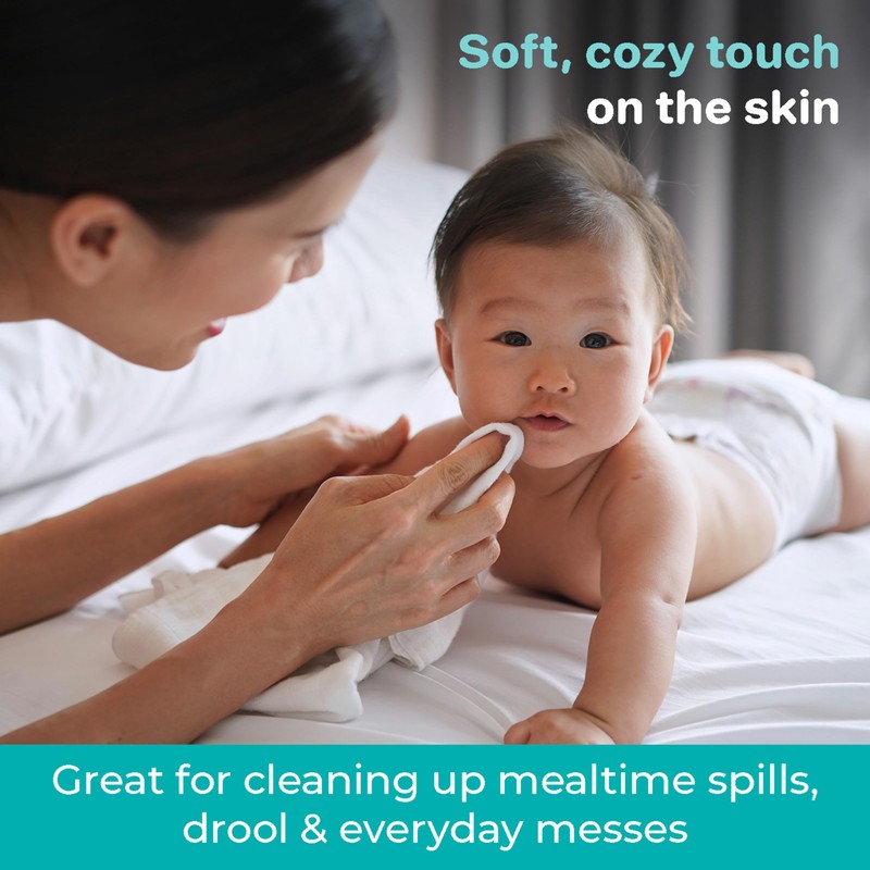 Spasilk Washcloth Wipes Set for Newborn Boys and Girls, Soft