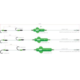 Madcat Screaming Profi River Rig Worm & Squid 180 cm 1 mm Leader Size / Load Capacity Size 6/0 + 6/0 / 20g Buoyancy
