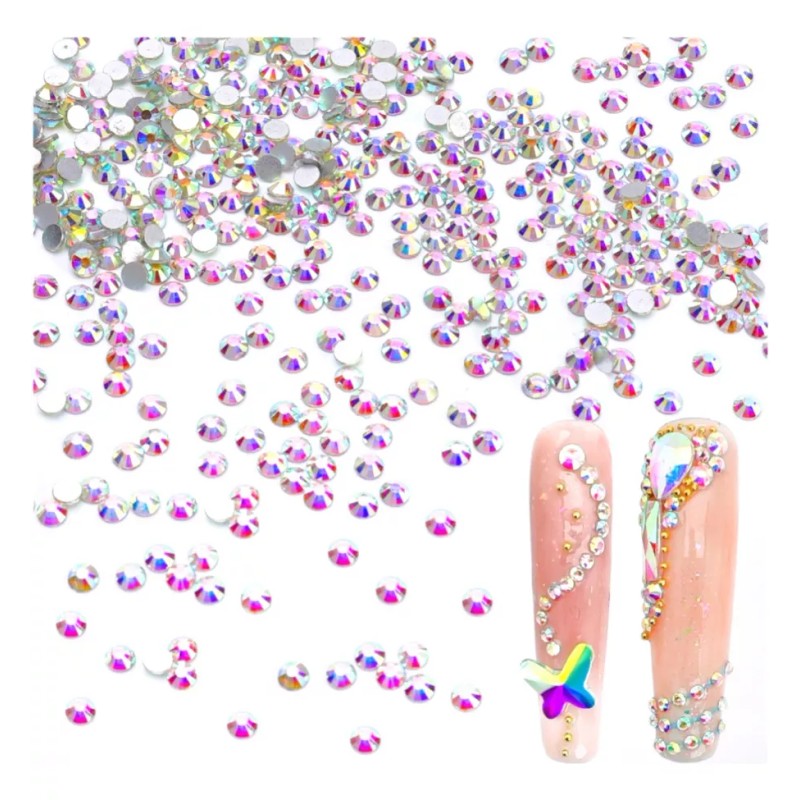 A4f Solutions 1440pzs Pedrería Cristal Tornasol Para Uñas Decoración Ss5