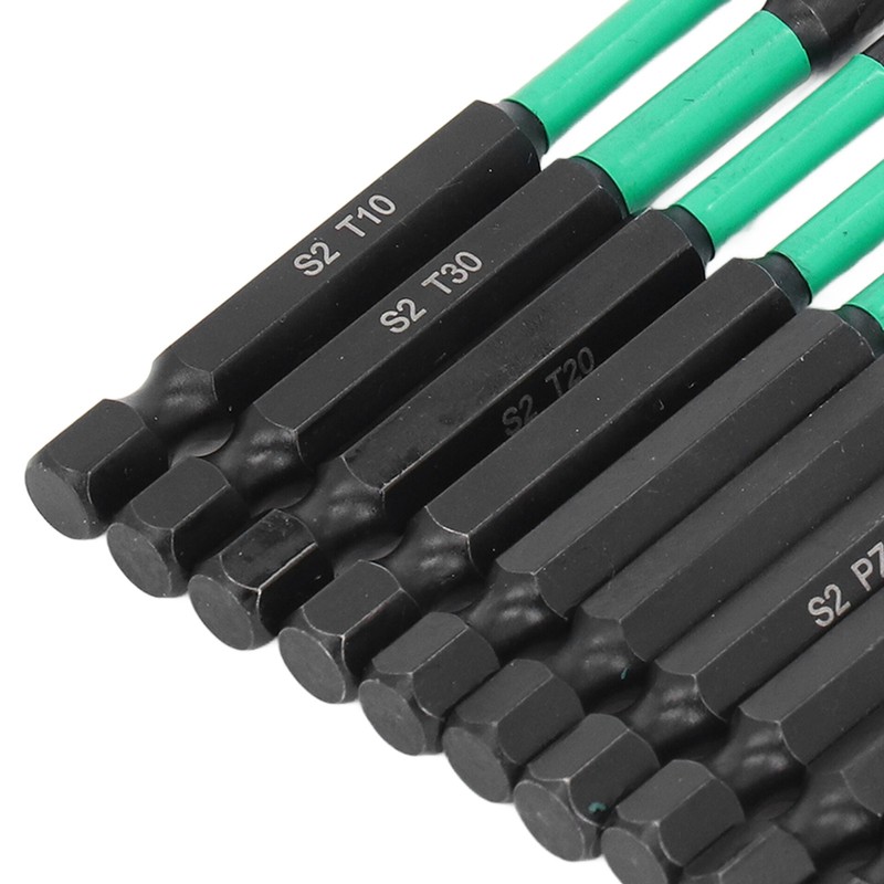 10Pcs Magnetic Screwdriver Bit Set Cross Star Non Slip High