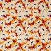 Singer, 100% Cotton, White Flowers On Orange