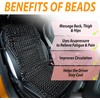 ZONETECH Black Wooden Beaded Comfort Seat Cover - Premium Quality