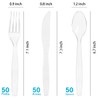 MOACOCK 150 Pcs Clear Plastic Silverware, Heavy Weight Plastic Forks