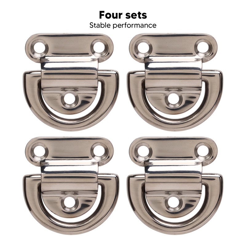 4 Sets Stainless Steel Folding Pad Eye Polishing Rustproof D