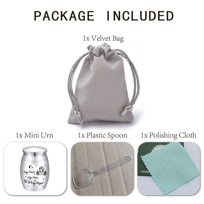 CREATCABIN Small Keepsake Urn for Dad, Mini Urns for Cremation,