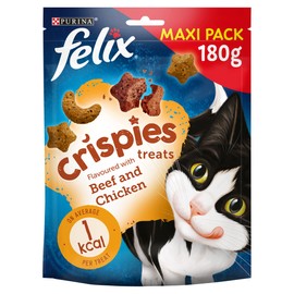 Felix Felix Crispies Cat Treats Beef & Chicken 180g, Pack of 5