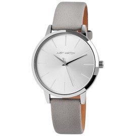 Just Watch Ella JW10093 Women's Watch Genuine Leather Pin Buckle Analogue Quartz Elegant, gray, Strap.