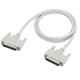 sourcing map DB25 25-Pin Parallel Port Printer Cable, 4.6ft(1.4m) DB25 Male to Male Converter with Nickel-Plated Connectors for Scanners Printers Beige