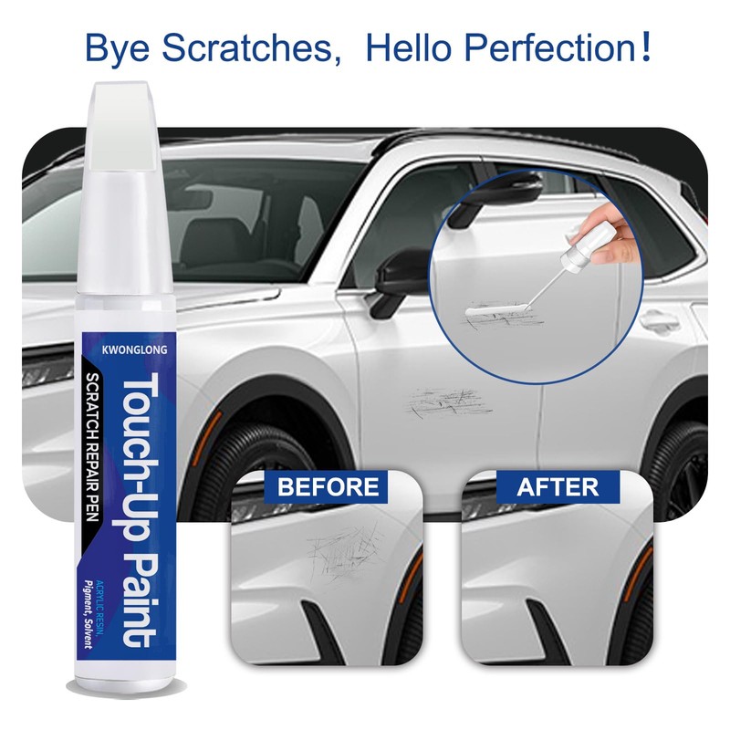 Silky Silver 4SS Touchup Paint Compatible with Kia, 2-in-1 Scratch