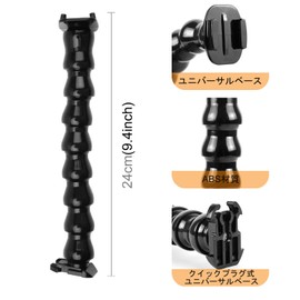 PULUZ Jaws Flex Clamp Mount, Action Camera Clamp Quick Release Base Neck Adjustable Sport Camera Accessories Bike/Motorcycle Clip Mount for GoPro Hero11/10/9/8/7Insta 360/DJI Action/Action Cam/etc