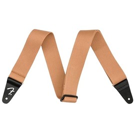Fender SuperSoft Series Guitar Strap, Adjustable from 34" to 58", Leather Ends, Toffee