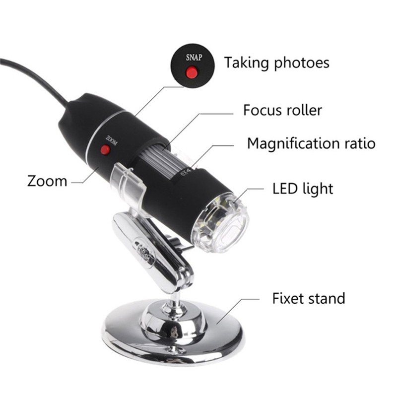 Digital Microscope 1600X USB Charging Handheld Magnifier Endoscope Camera 8