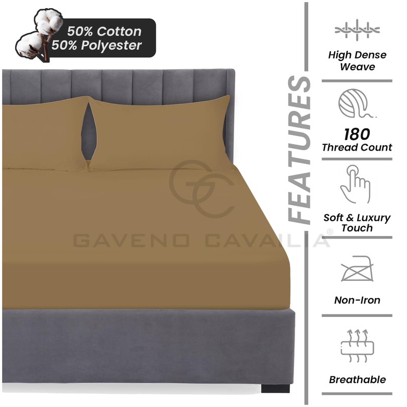 Extra Deep Fitted Sheet King Size - Non Iron &