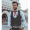 Luckyvestir Western Ties for Men Colonel Bow Tie Western Tie