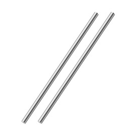 OFFCUP Stainless Steel Round Rods, 2pcs Steel Metal Rods, 8mm x 200mm High Speed Steel Bar Stock for Shaft Gear Drill Lathes Boring Machine Turning Miniature DIY Craft