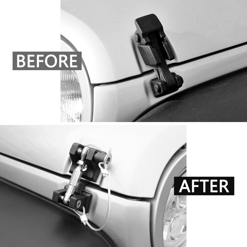 JK Hood Latches Compatible with 2007-2018 Jeep Wrangler JK JKU