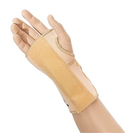Body-Plus Direct Wrist Support Splint Brace for Left Hand, Medium, Beige
