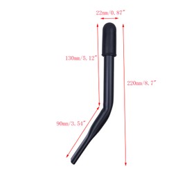 Mewutal 2pcs Black Wheelchair Brake Extenders 8.6" Wheelchair Handle Extension Metal Walker Brake Assist Device