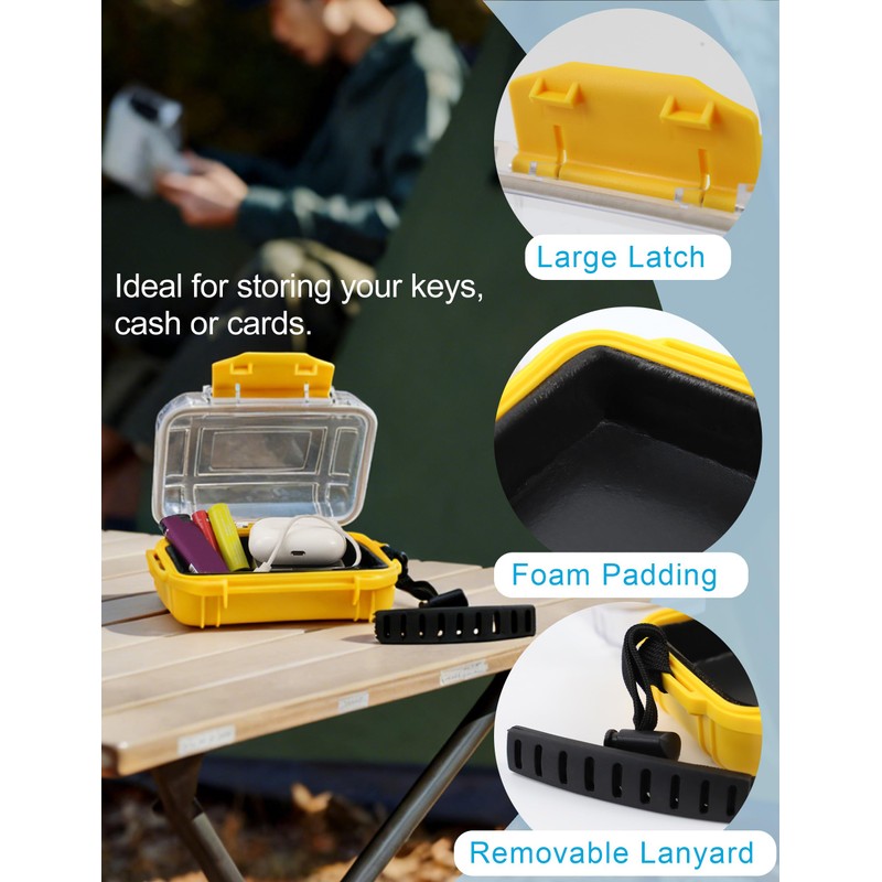 Beoccudo Waterproof Box Small Dry Box Mini Waterproof Container Watertight