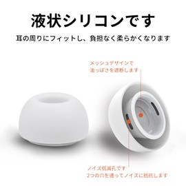 [2023 Improved Model] ANYOI AirPods Pro 2/AirPods Pro Earpiece Replacement S/M/L Anti-Slip, Soft, Dustproof, Easy to Put on and Take Off, Unisex (White, S/M/L 2 Pairs each)