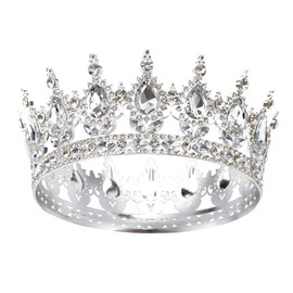 DRESHOW Queen Crown for Women Rhinestone Crystal Tiara Princess Crowns Wedding Headband Costume Party Hair Accessories Bridal Wedding Prom Birthday Party Crown Headband