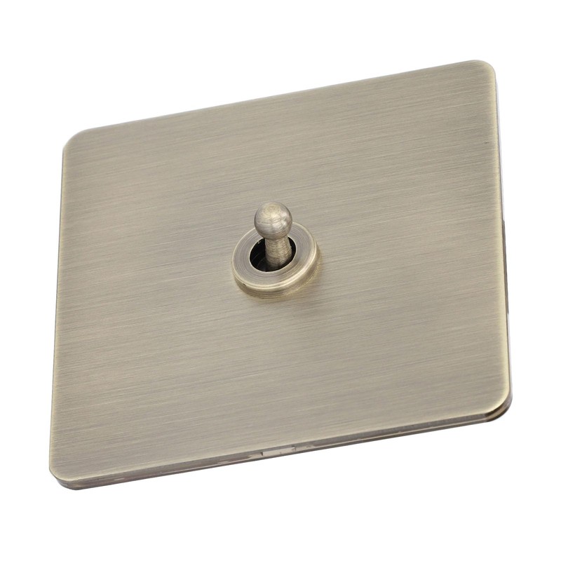AC250V Single Pole Toggle Switch Antique Bronze Texture Stainless Steel