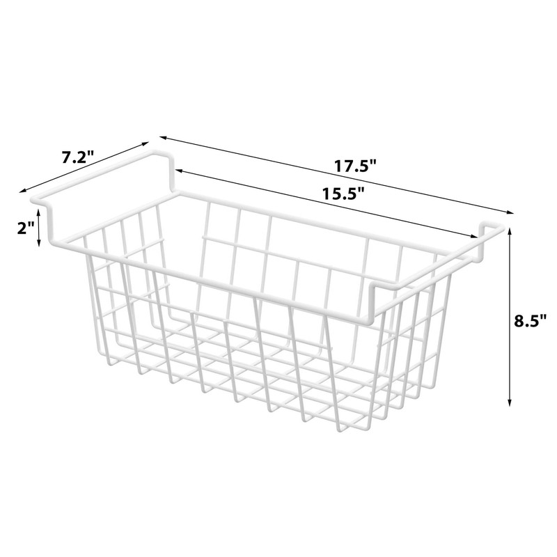 blitzlabs Chest Freezer Organizer Bins, Deep Freezer Basket Storage Wire