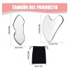 2pzs Gua Sha Facial Grande Acero Inoxidable Masajes Cuello