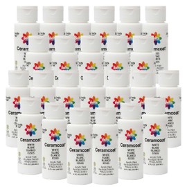 Delta Creative Ceramcoat Acrylic Paint in Assorted Colors (2 oz), 2505, White- (Pack of 24)