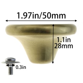 MEETOOT 4 Sets Oven Knobs Gold Stainless Steel Replacement Knob Pot Lid Handle Compatible with Enamelled Cast Iron Ovens