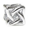 'Sterling Silver Celtic Band Cube European Style Charm Bead