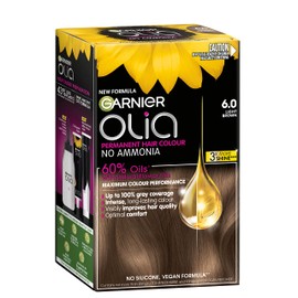 Garnier, Permanent Hair Colour, Ammonia Free and Nourishing, Olia, 6.0 Light Brown