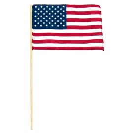 Super Tough 25-Pack USA Stick Flag No Spear Tip, 4 by 6-Inch