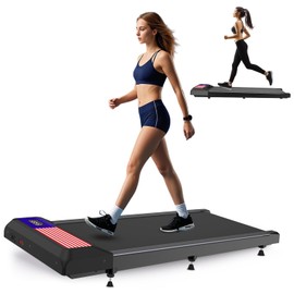 Walking Pad Treadmill, Under Desk Treadmills with Remote Control 2.5HP Low Noise Treadmills for Home Small and Office,Walking Running Machine,265 LBS