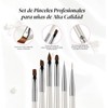 CHERIMOYA Kit 6 Pinceles Nail Art Perla Blanca