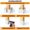 WOCEPU Stainless Steel Adjustable (Range 3.3"-6") Post Protector, Protects Wooden
