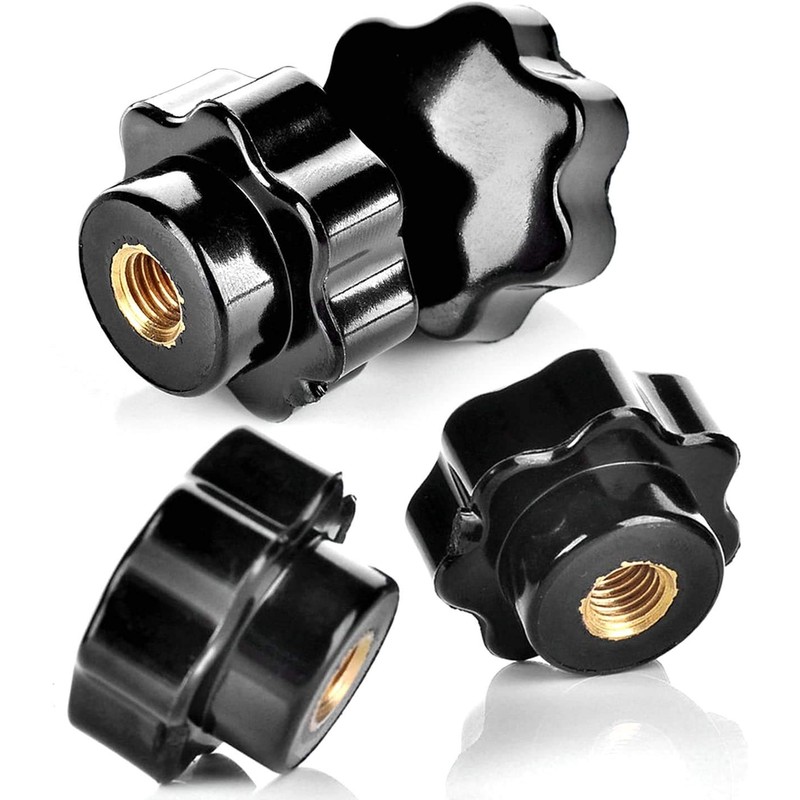 Greluma Pack of 14 Knurled Thread Clamping Knobs M6 &