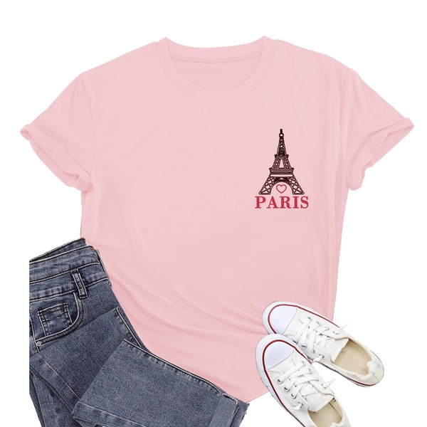 Potia Paris Shirt for Women Love Paris Eiffel Tower Shirts