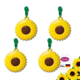 homiez Tablecloth Weight Flower - Extra Heavy (56g) - Tablecloth Weights Against Wind - Set of 4 - with Metal Core - Tablecloth Holder for Garden, Balcony, Camping, Outdoor (Sunflower)