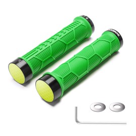 ROCKBROS Bicycle Handlebar Grips Rubber Handlebar Grips Bike Non-slip Ergonomic Bicycle Grips Reflective Aluminium Lock-on Design Grips for 22.2mm