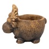 Classic Home and Garden Indoor Outdoor Cement Moose Planter, Brown,