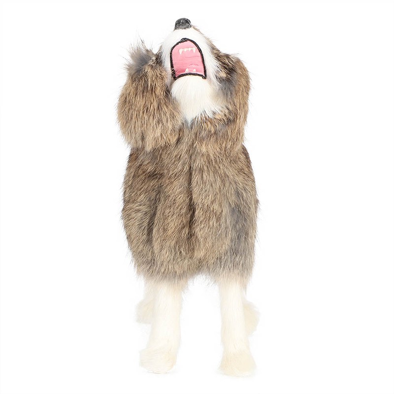 Garden Decoration Simulation Brown Wolf,Brown Wolf Ornaments Handicrafts