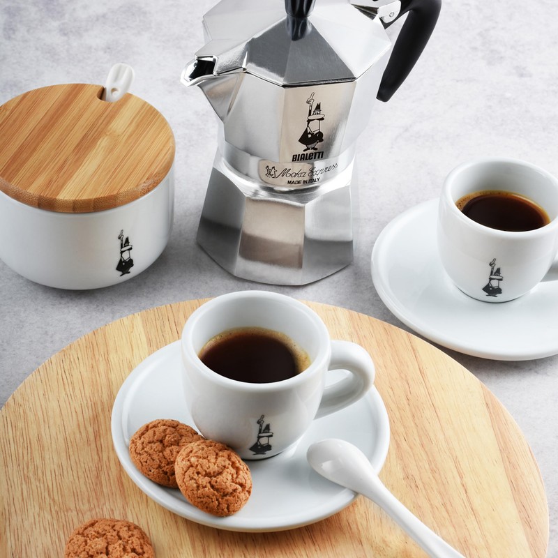 BIALETTI(ビアレッティ) Bialetti Cup & Saucer with Logo Espresso Coffee Cup