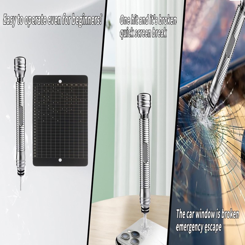 Tungsten Steel Glass Breaker Pen – Multi-Functional Tool for Emergency