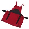 Gardening Apron Dark Red 210D PVC Waterproof Fabric Regulable Straps