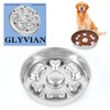 GLYVIAN GLYVIAN Slow Feeder Dog Bowls Stainless Steel Bowls with