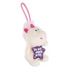 NICI Unicorn Pendant Theodor Du bist Unique, 8 cm, White/Pink