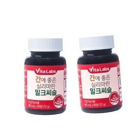 비타랩스 6개월분 간에 좋은 실리마린 밀크씨슬 90정 X 2통 (총 6개월분) Vita Labs 6-Month Supply of Liver-Friendly Silymarin Milk Thistle 90 Tablets X 2 Bottles (Total 6-Month Supply)
