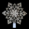 Northlight 8.5" Lighted Brown Wooden Snowflake Christmas Tree Topper -